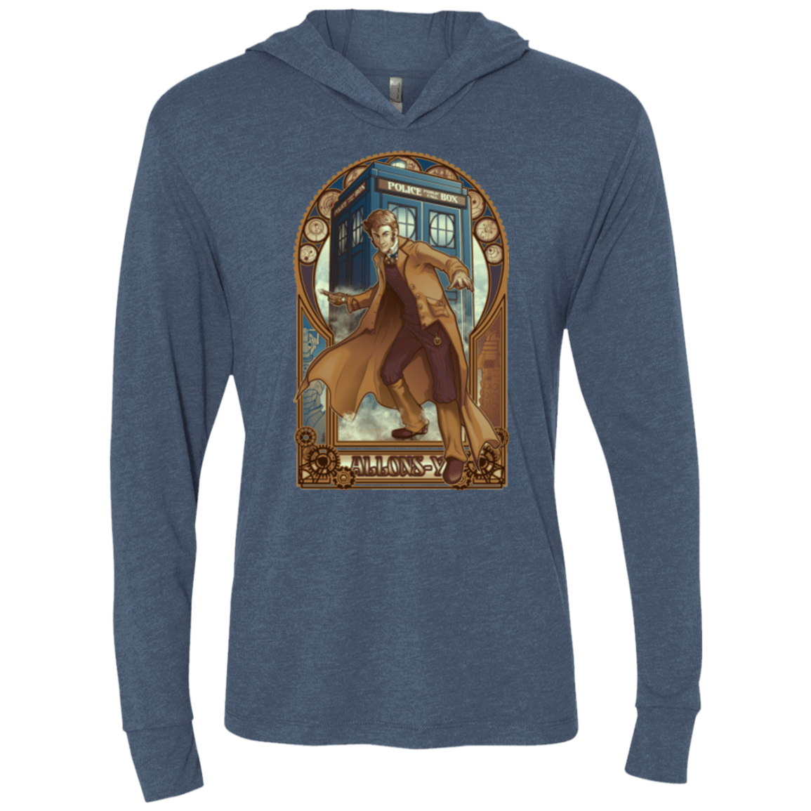 Physicker Whom Triblend Long Sleeve Hoodie Tee