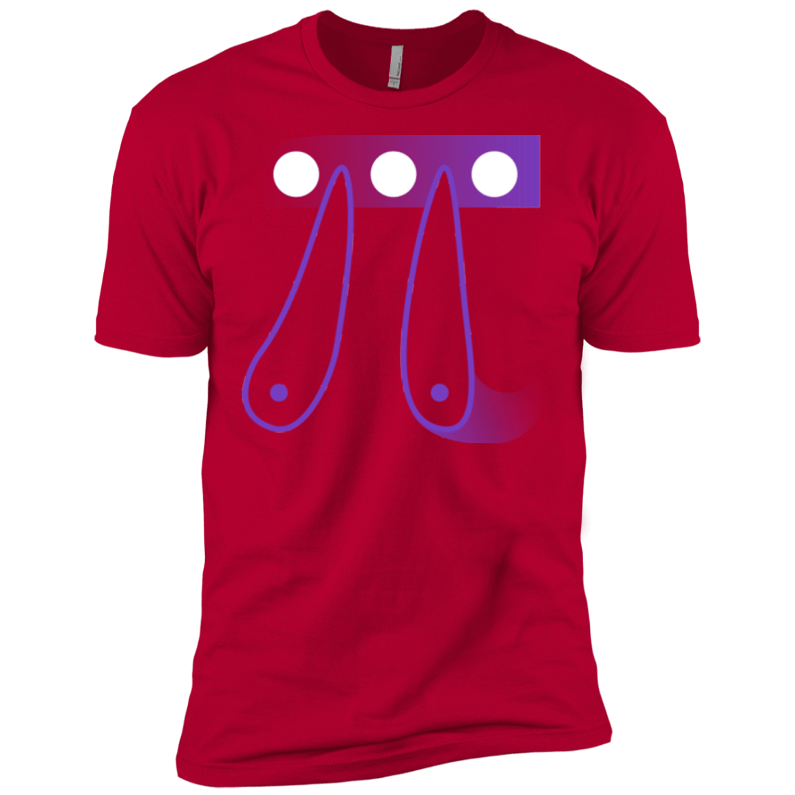 T-Shirts Red / X-Small Pi Ball Men's Premium T-Shirt