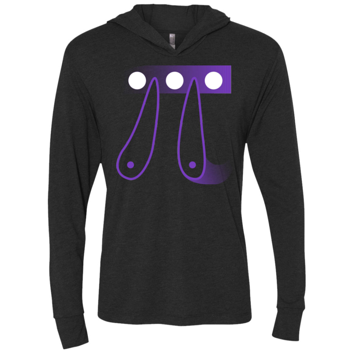 T-Shirts Vintage Black / X-Small Pi Ball Triblend Long Sleeve Hoodie Tee