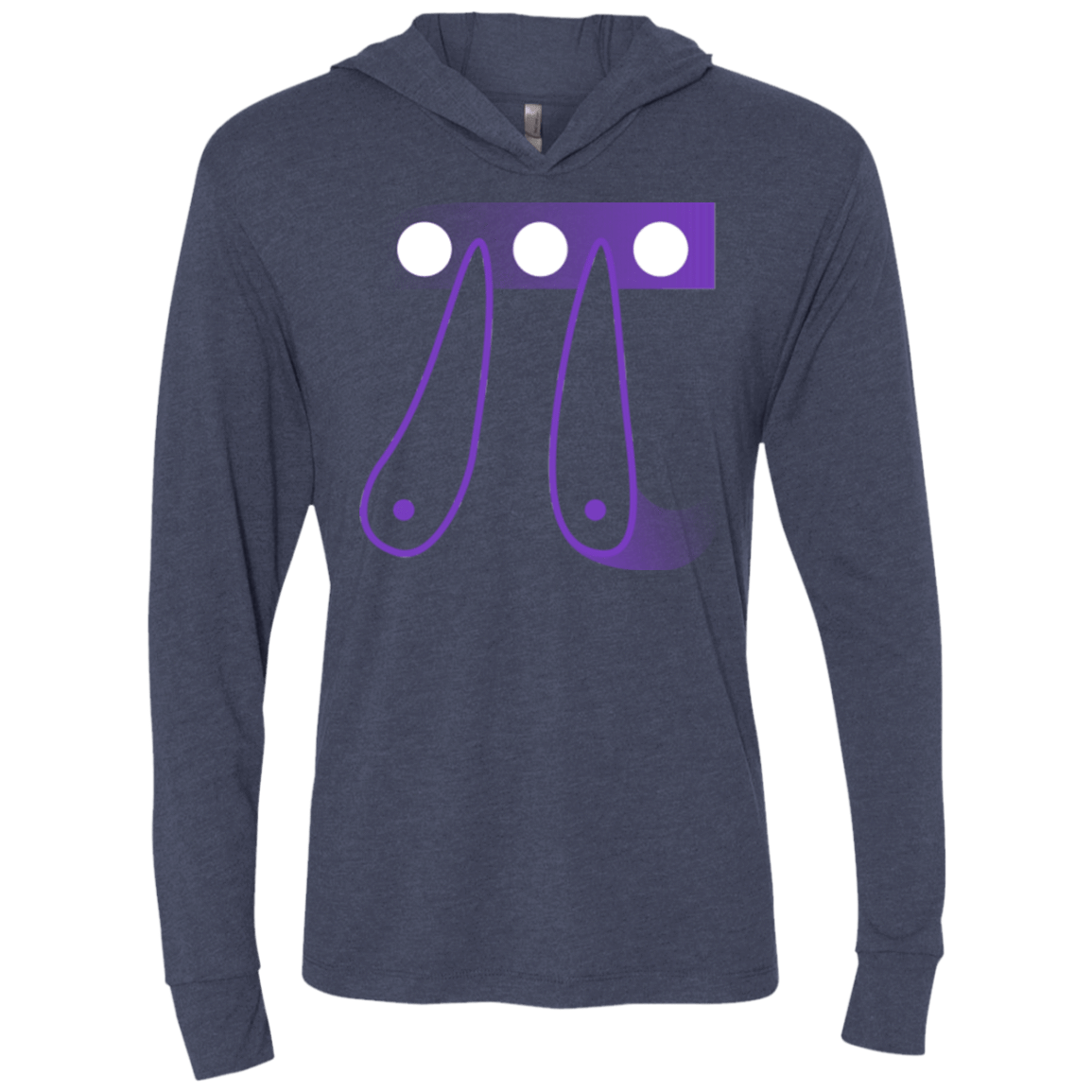 T-Shirts Vintage Navy / X-Small Pi Ball Triblend Long Sleeve Hoodie Tee