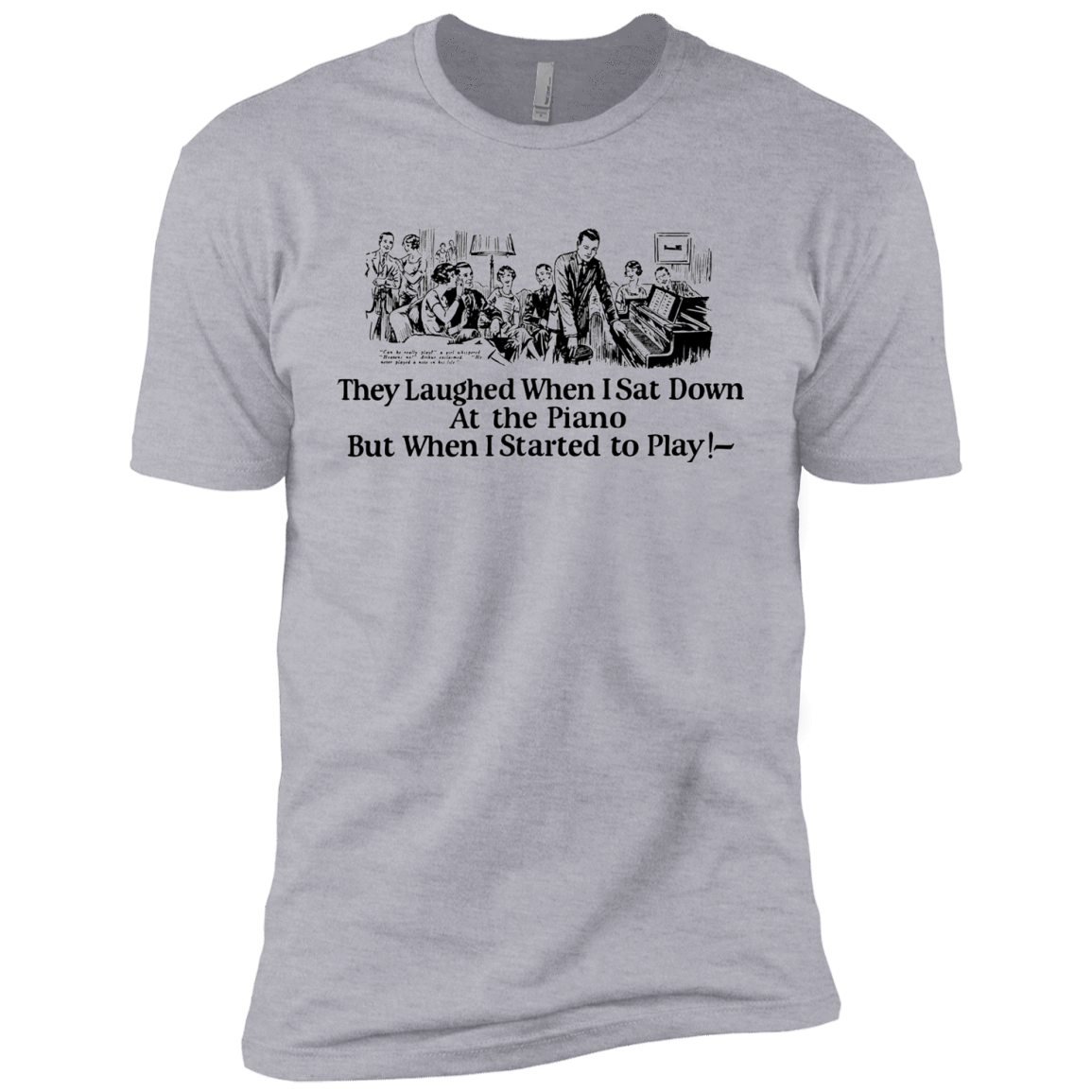 T-Shirts Heather Grey / YXS Piano Boys Premium T-Shirt