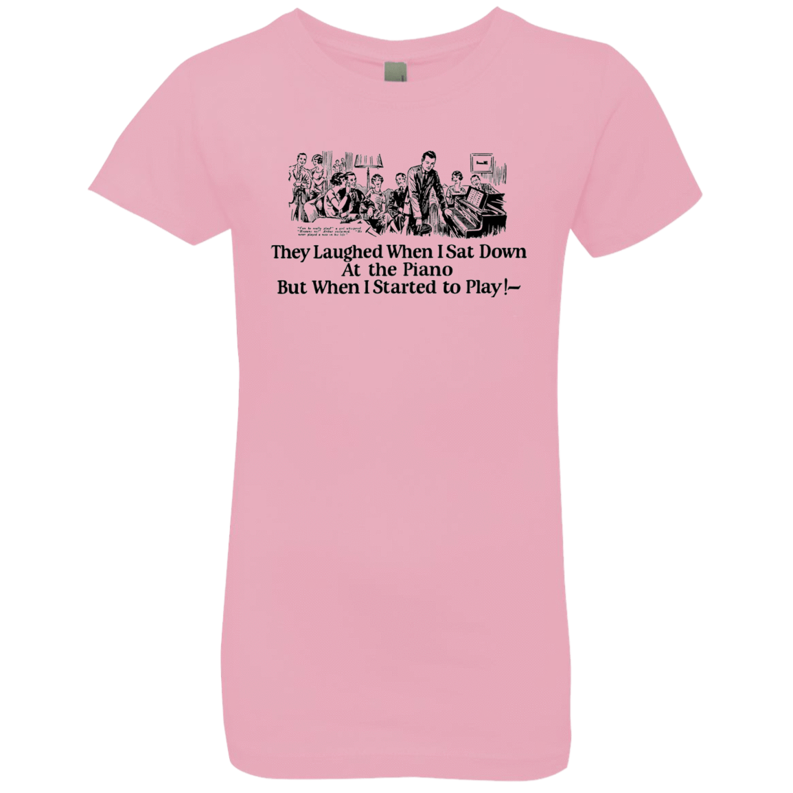 T-Shirts Light Pink / YXS Piano Girls Premium T-Shirt