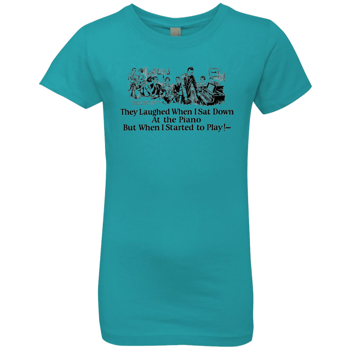 T-Shirts Tahiti Blue / YXS Piano Girls Premium T-Shirt