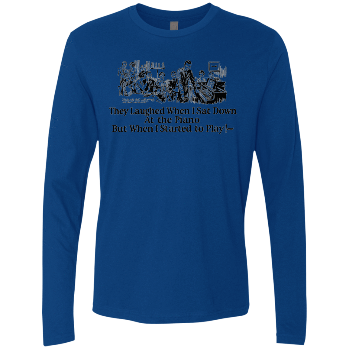 T-Shirts Royal / Small Piano Men's Premium Long Sleeve