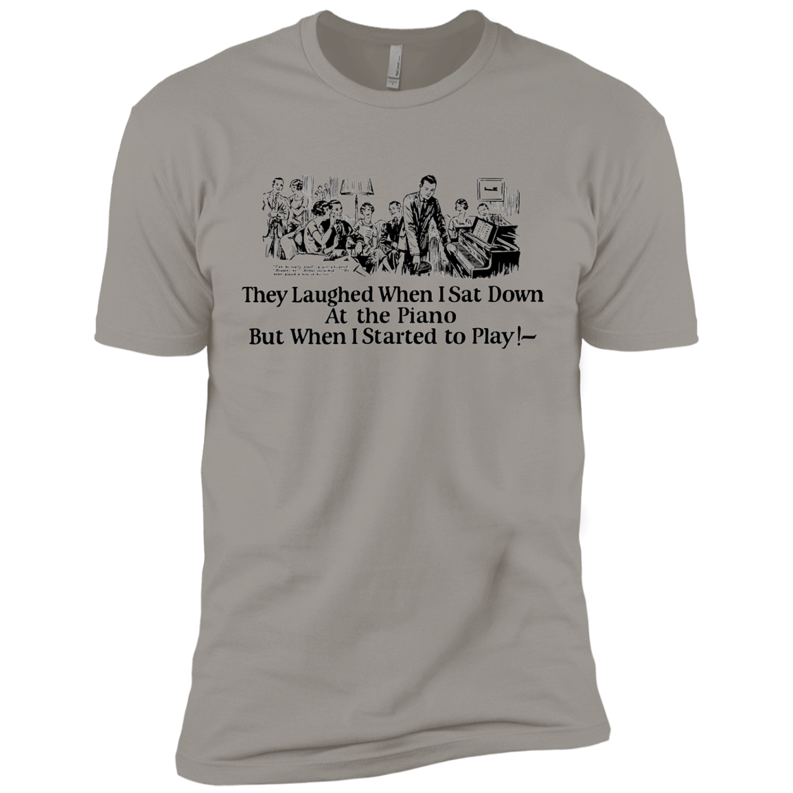 T-Shirts Light Grey / X-Small Piano Men's Premium T-Shirt