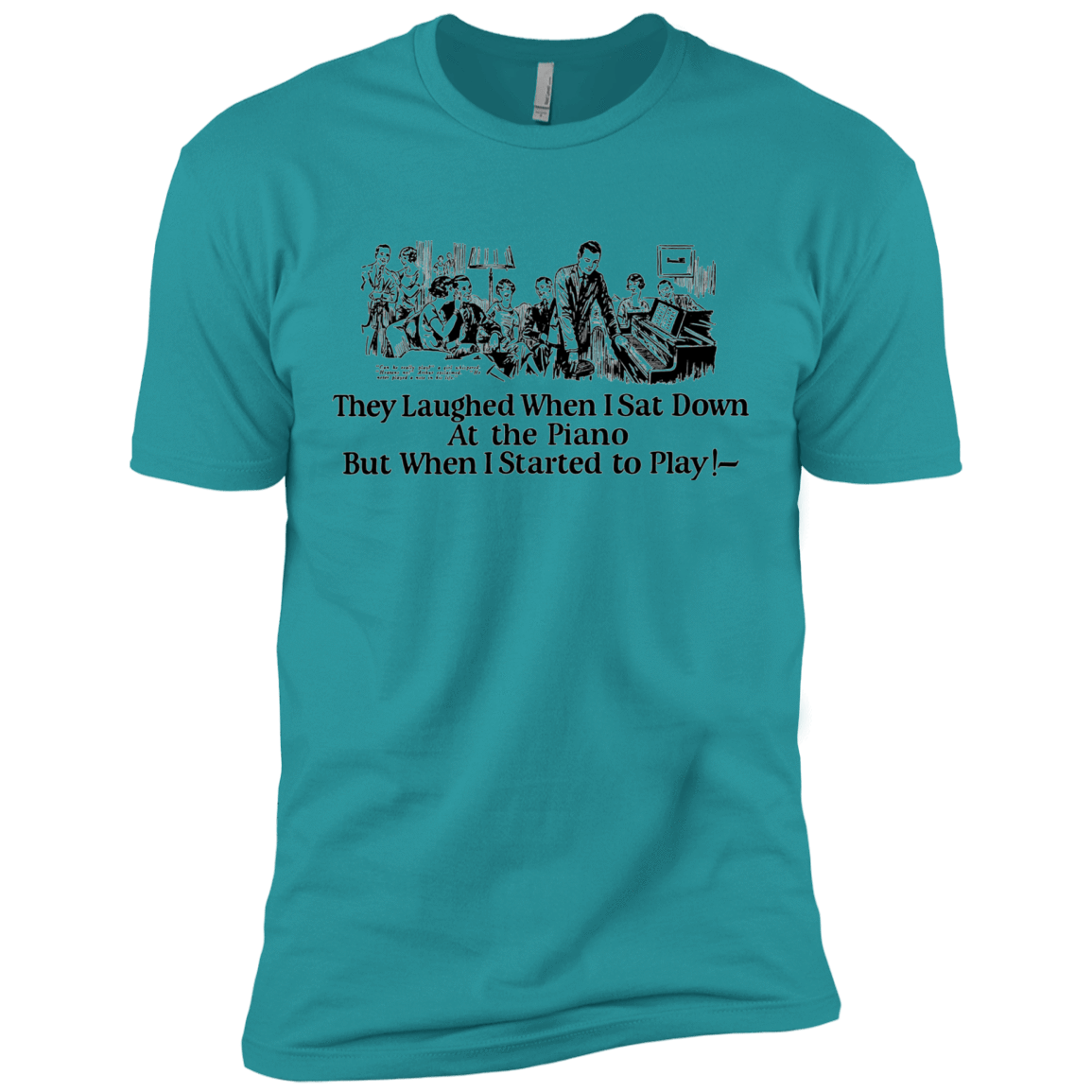 T-Shirts Tahiti Blue / X-Small Piano Men's Premium T-Shirt