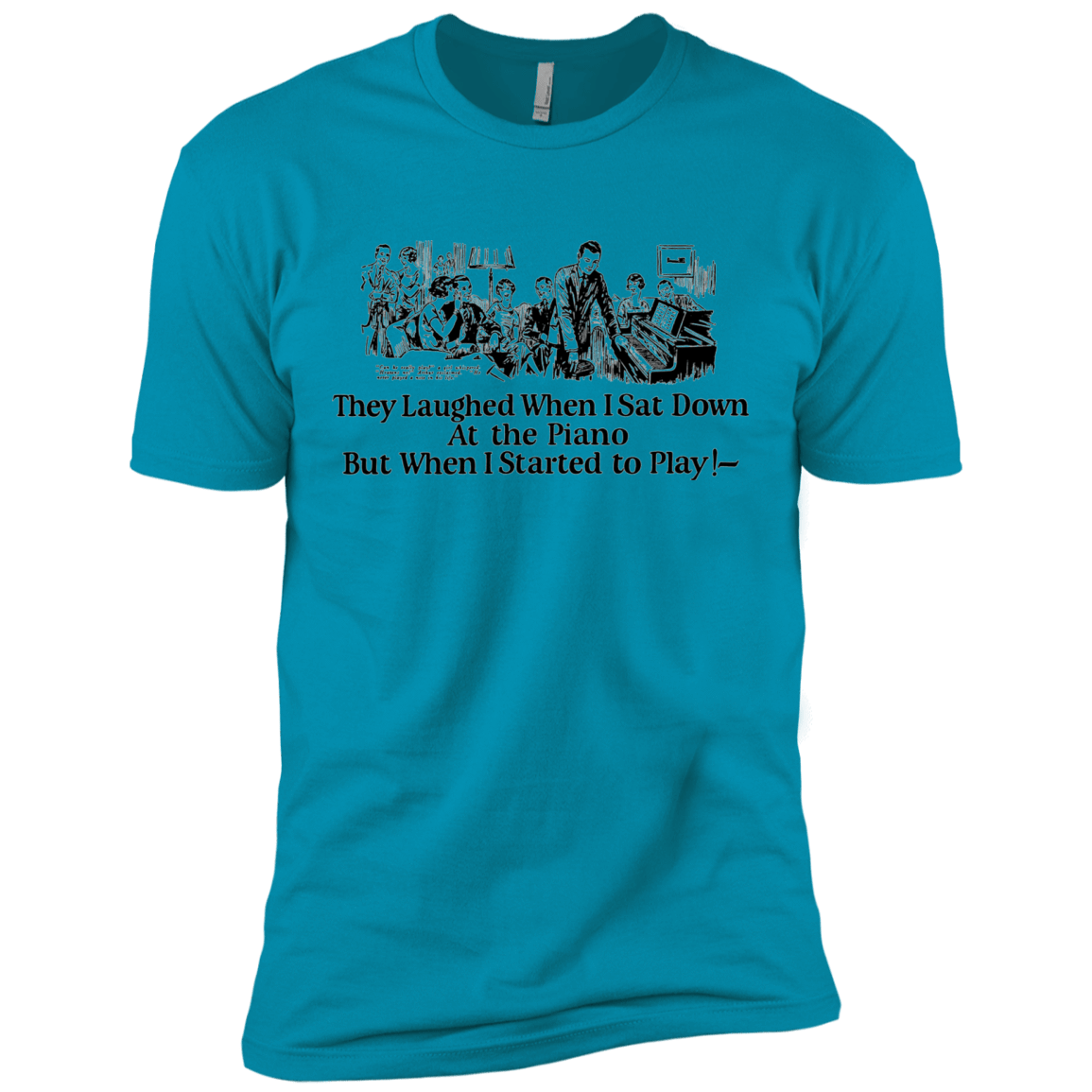 T-Shirts Turquoise / X-Small Piano Men's Premium T-Shirt