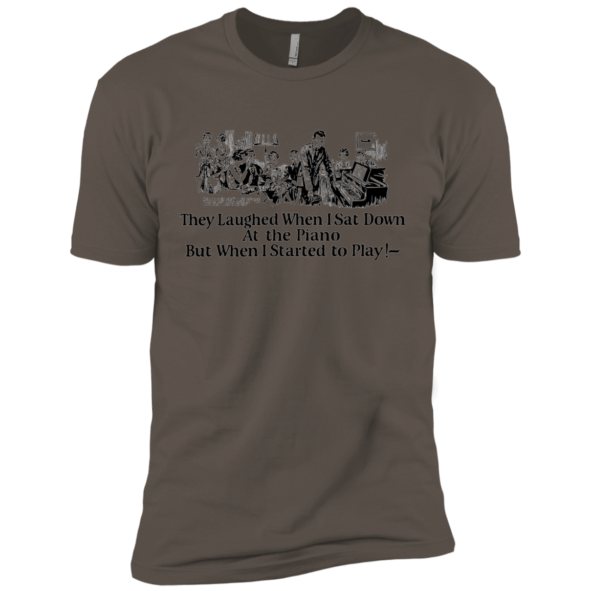 T-Shirts Warm Grey / X-Small Piano Men's Premium T-Shirt