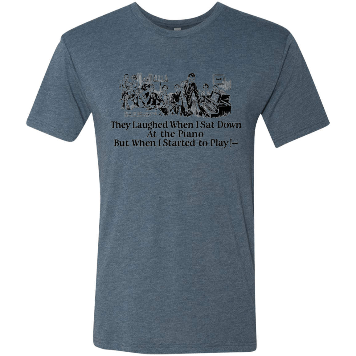 T-Shirts Indigo / Small Piano Men's Triblend T-Shirt