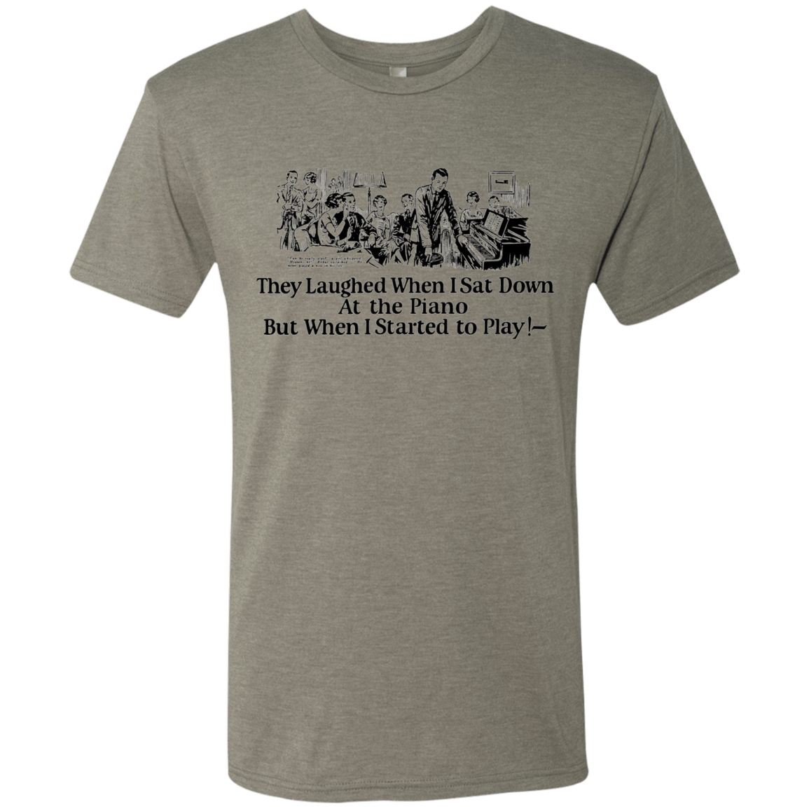 T-Shirts Venetian Grey / Small Piano Men's Triblend T-Shirt