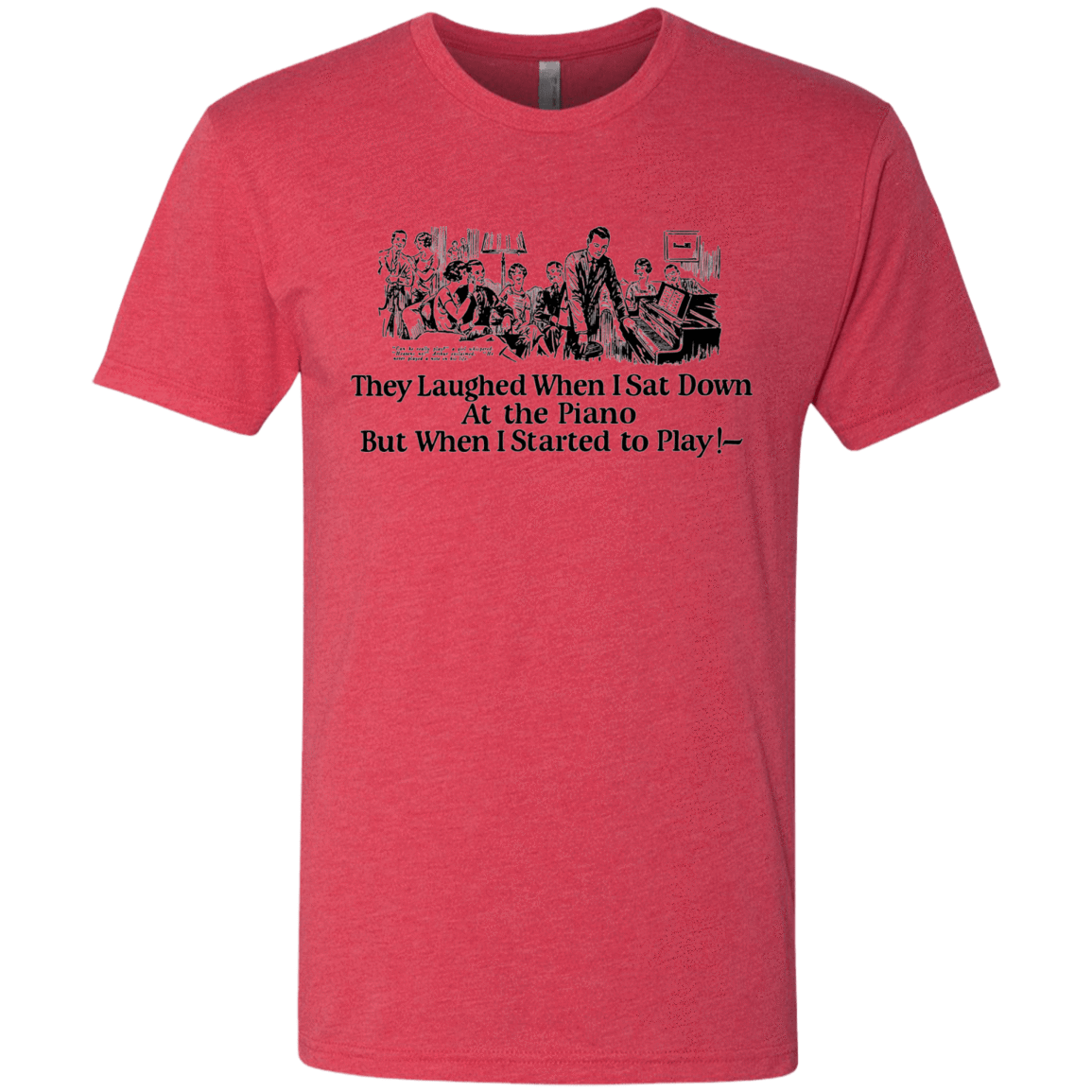 T-Shirts Vintage Red / Small Piano Men's Triblend T-Shirt