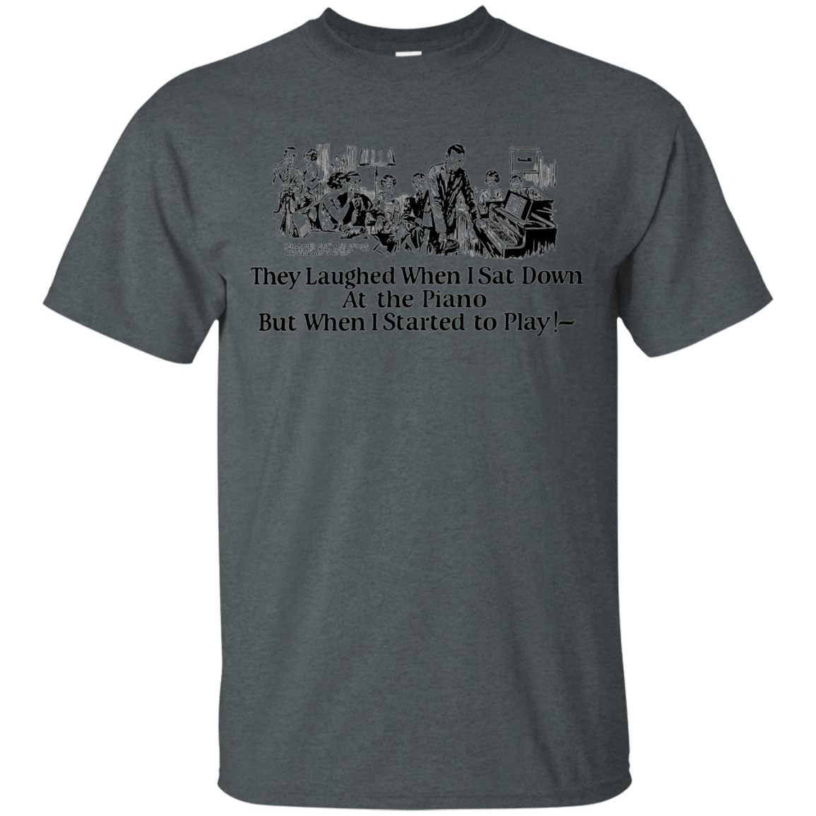 T-Shirts Dark Heather / Small Piano T-Shirt