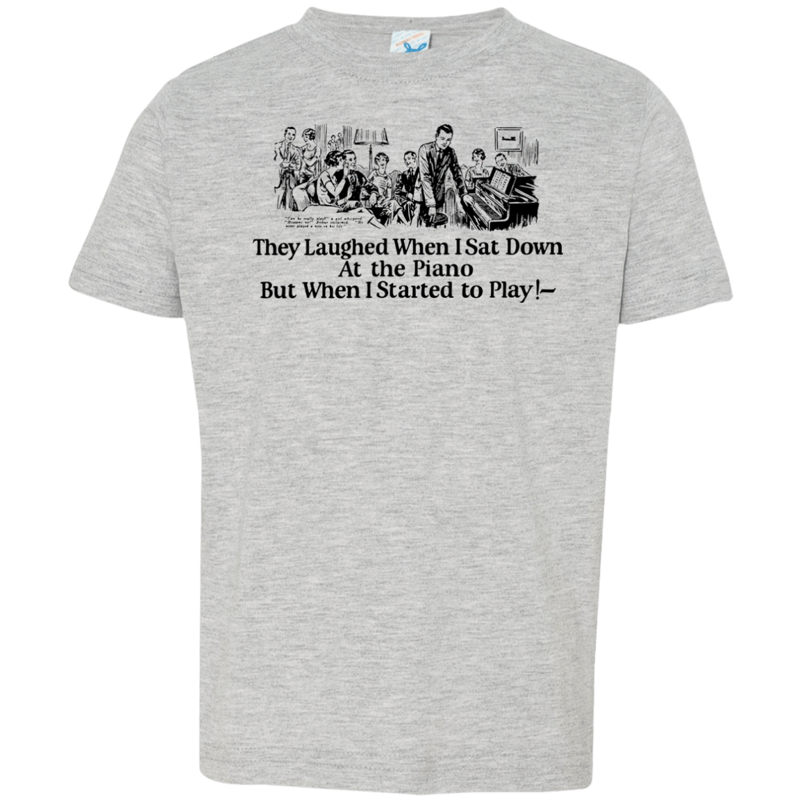 T-Shirts Heather Grey / 2T Piano Toddler Premium T-Shirt