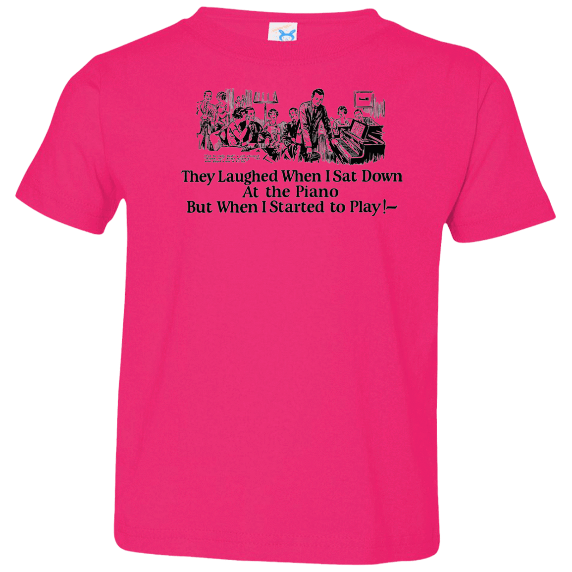T-Shirts Hot Pink / 2T Piano Toddler Premium T-Shirt