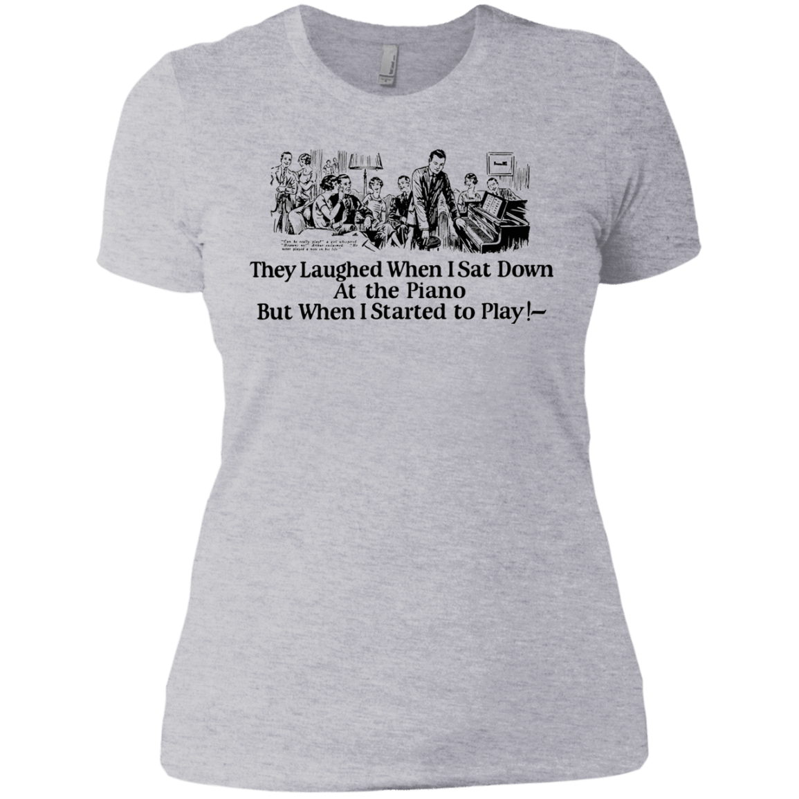T-Shirts Heather Grey / X-Small Piano Women's Premium T-Shirt