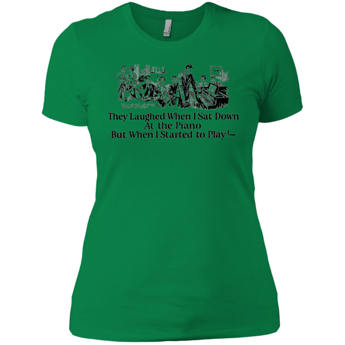 T-Shirts Kelly Green / X-Small Piano Women's Premium T-Shirt