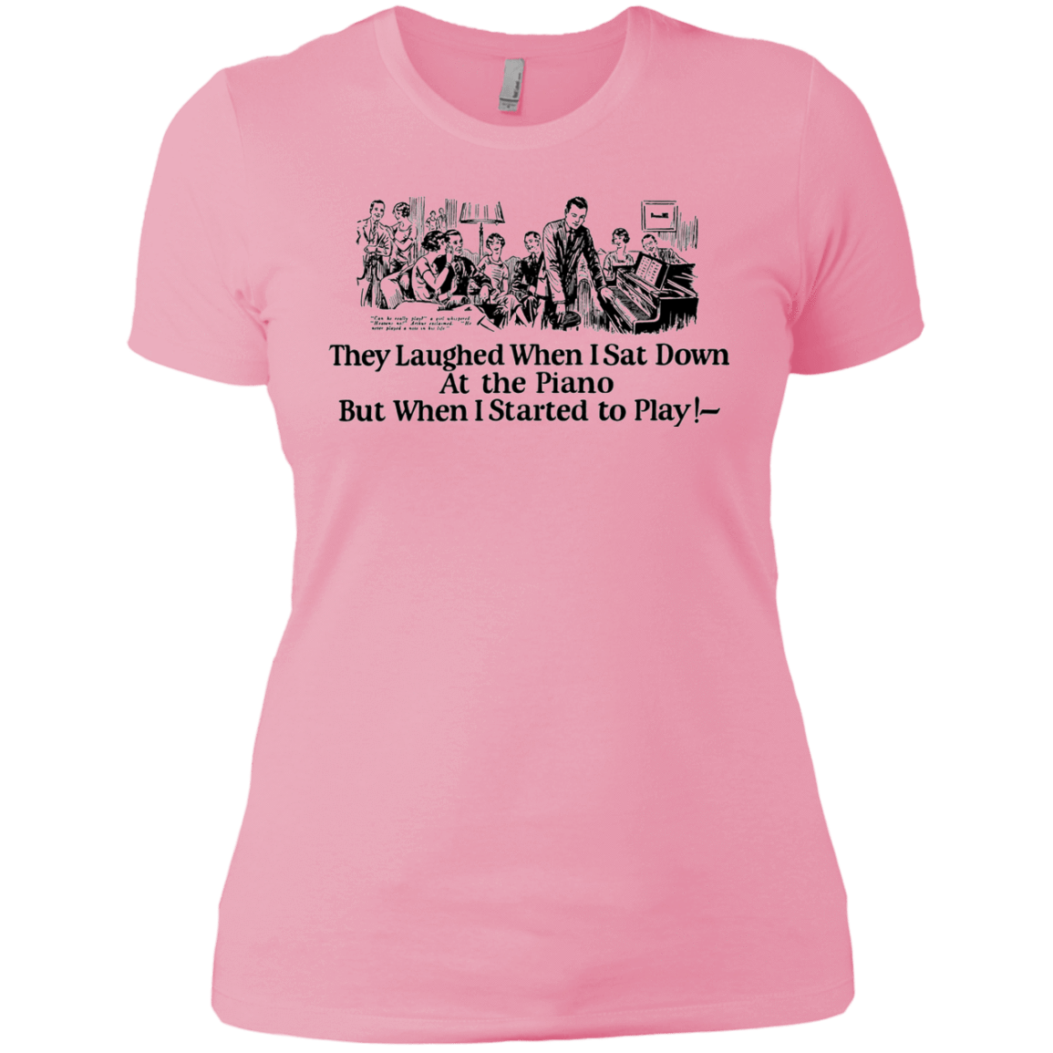 T-Shirts Light Pink / X-Small Piano Women's Premium T-Shirt