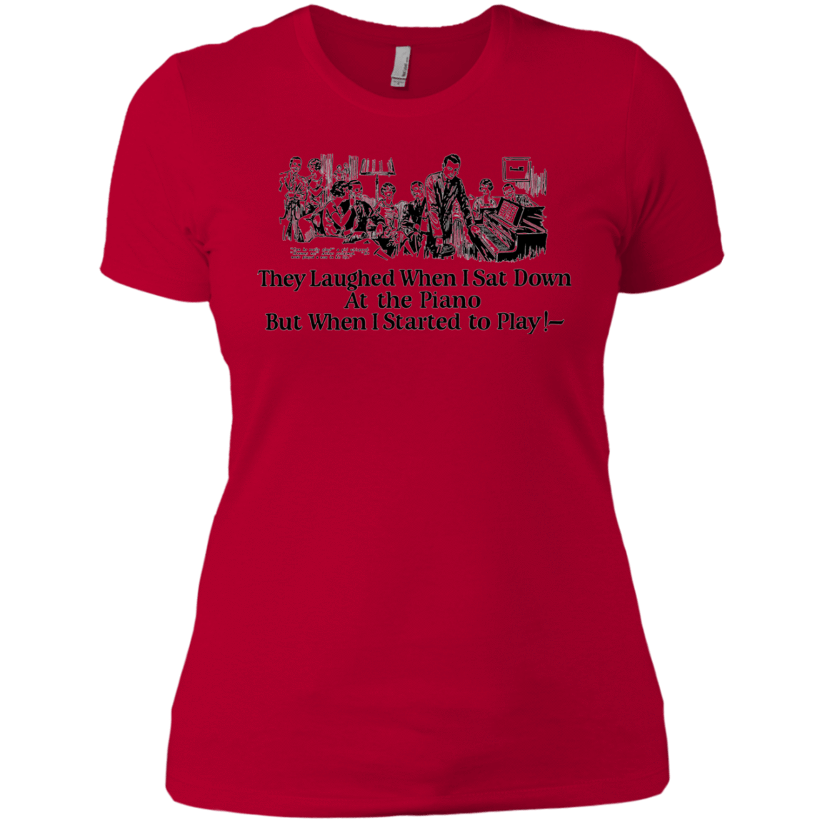 T-Shirts Red / X-Small Piano Women's Premium T-Shirt