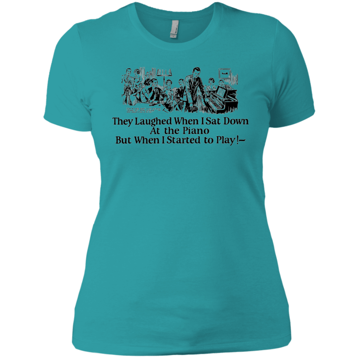 T-Shirts Tahiti Blue / X-Small Piano Women's Premium T-Shirt