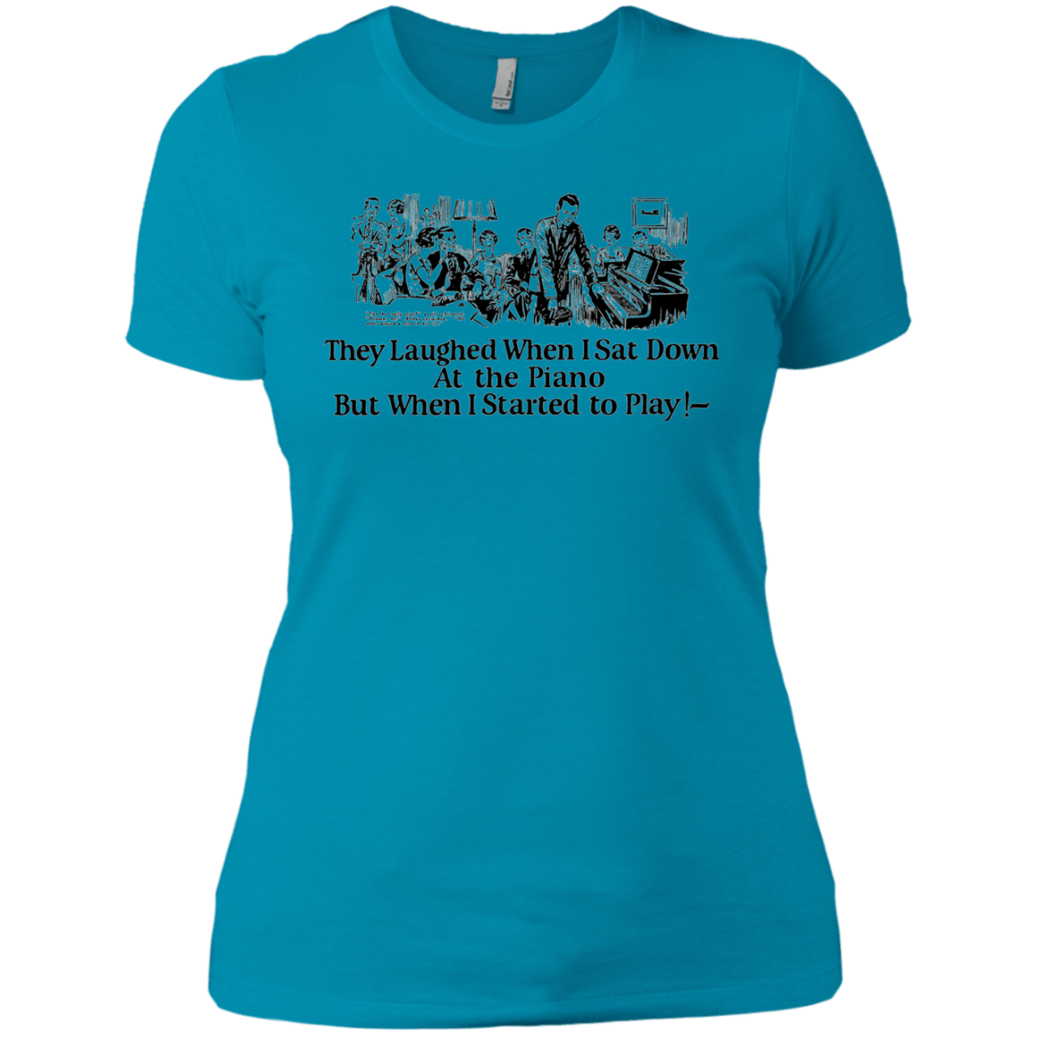 T-Shirts Turquoise / X-Small Piano Women's Premium T-Shirt