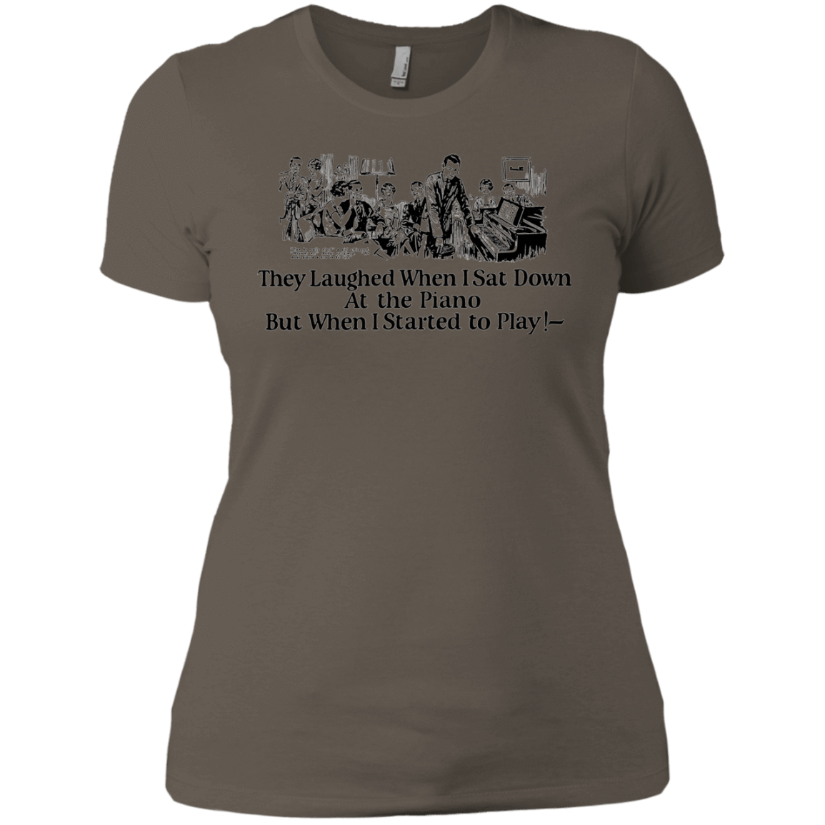 T-Shirts Warm Grey / X-Small Piano Women's Premium T-Shirt