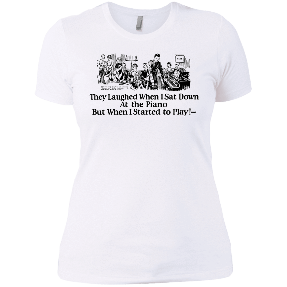 T-Shirts White / X-Small Piano Women's Premium T-Shirt