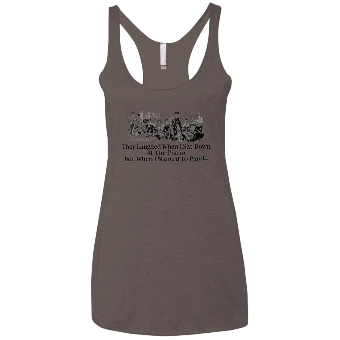 T-Shirts Macchiato / X-Small Piano Women's Triblend Racerback Tank