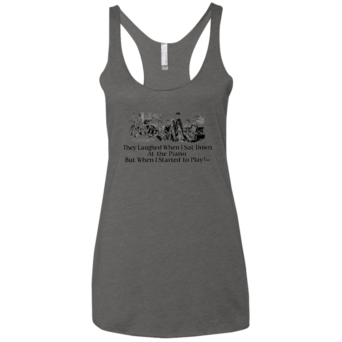 T-Shirts Premium Heather / X-Small Piano Women's Triblend Racerback Tank