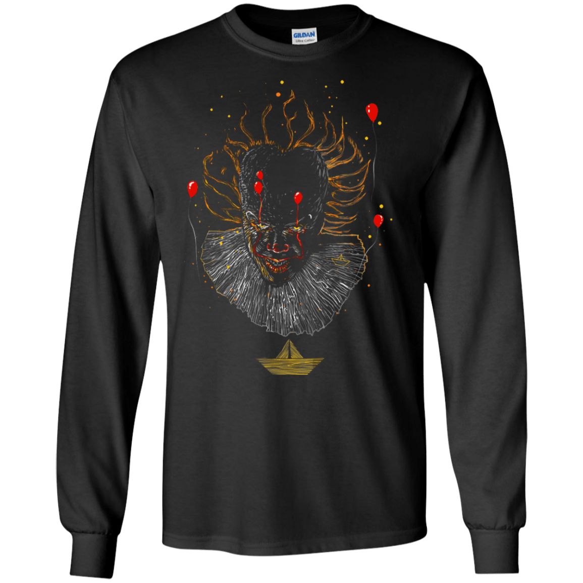 T-Shirts Black / S Picture From The Floating World Men's Long Sleeve T-Shirt