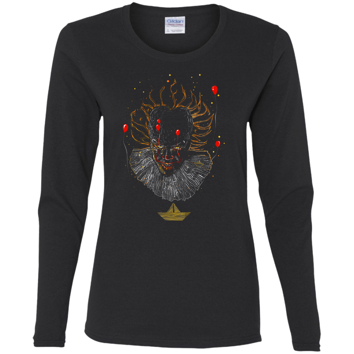 T-Shirts Black / S Picture From The Floating World Women's Long Sleeve T-Shirt