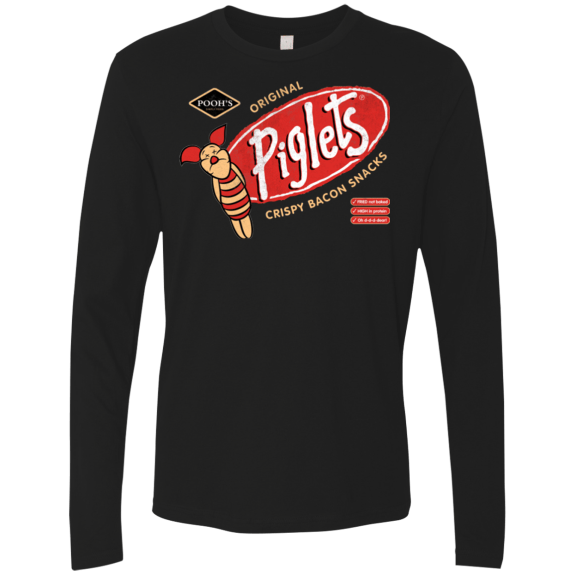 T-Shirts Black / Small Pigsnacks Men's Premium Long Sleeve