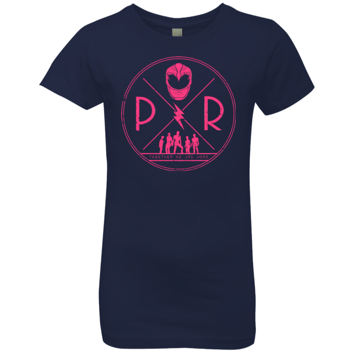 T-Shirts Midnight Navy / YXS Pink Power Girls Premium T-Shirt