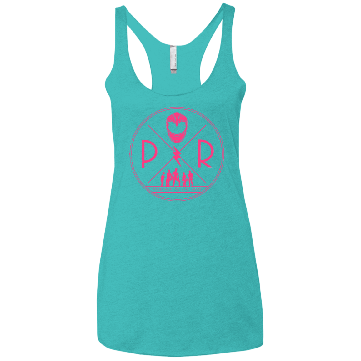 T-Shirts Tahiti Blue / X-Small Pink Power Women's Triblend Racerback Tank
