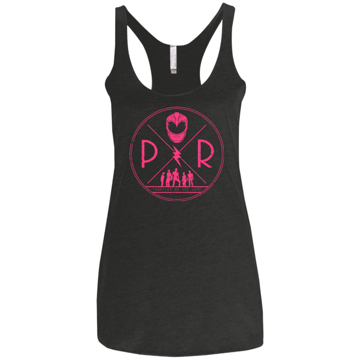 T-Shirts Vintage Black / X-Small Pink Power Women's Triblend Racerback Tank