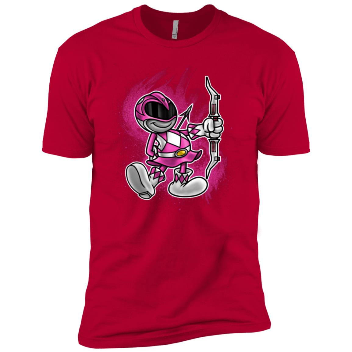 T-Shirts Red / YXS Pink Ranger Artwork Boys Premium T-Shirt