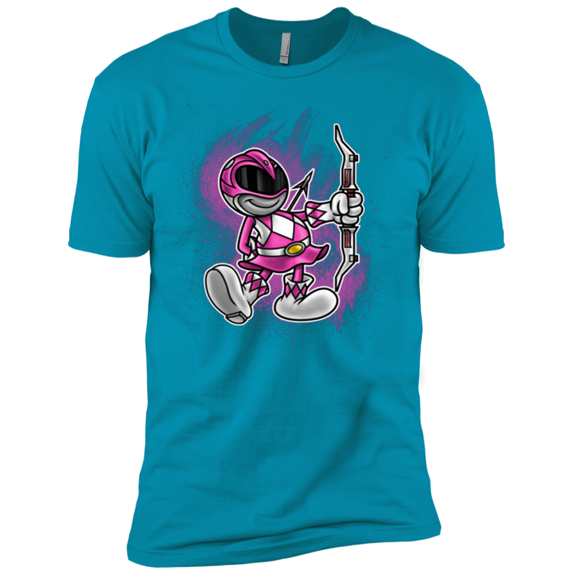 T-Shirts Turquoise / YXS Pink Ranger Artwork Boys Premium T-Shirt