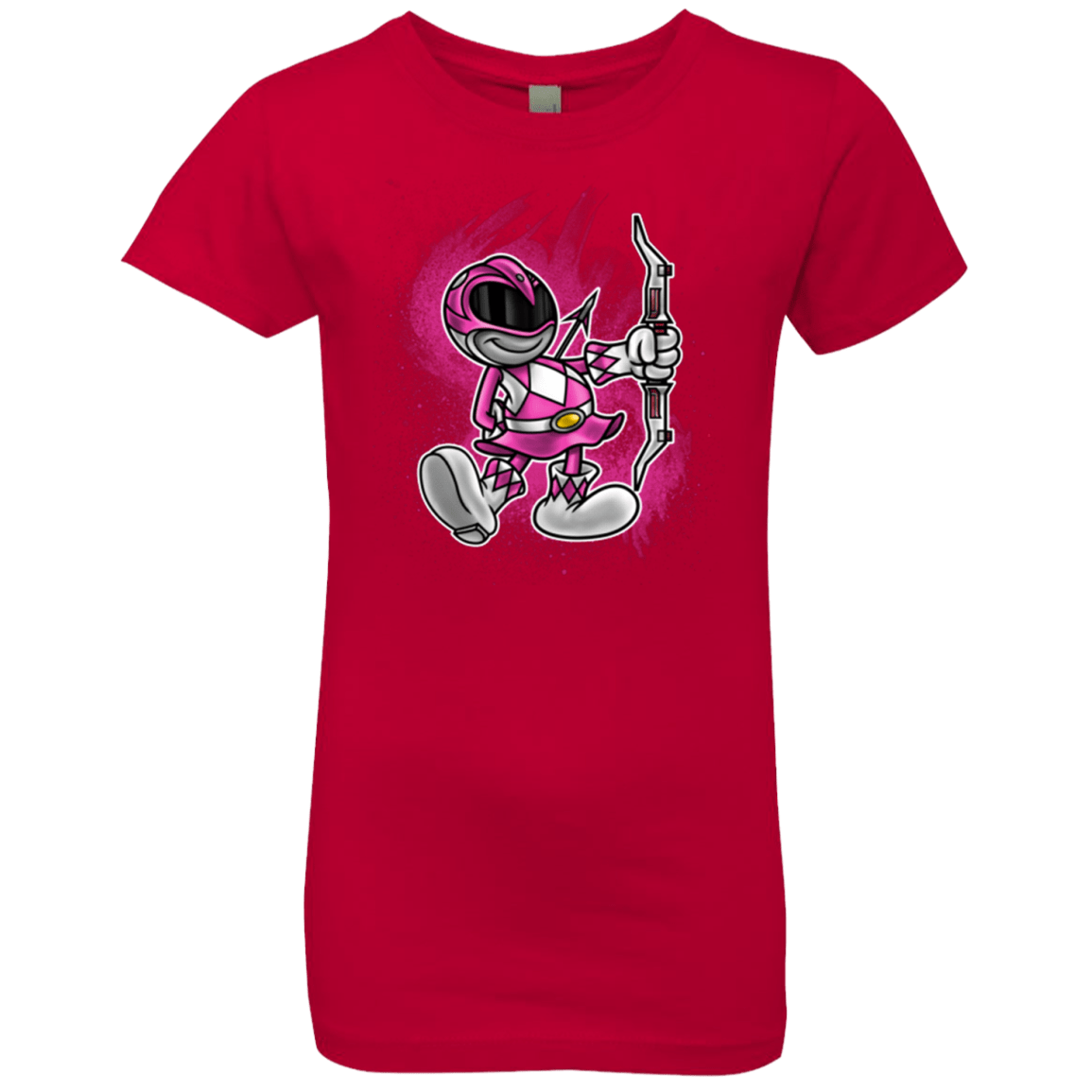 T-Shirts Red / YXS Pink Ranger Artwork Girls Premium T-Shirt