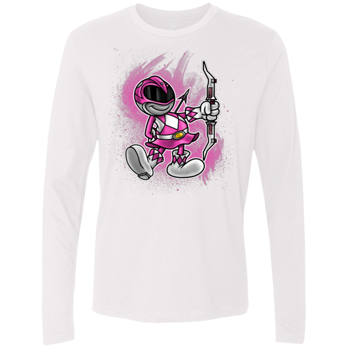 T-Shirts White / Small Pink Ranger Artwork Men's Premium Long Sleeve