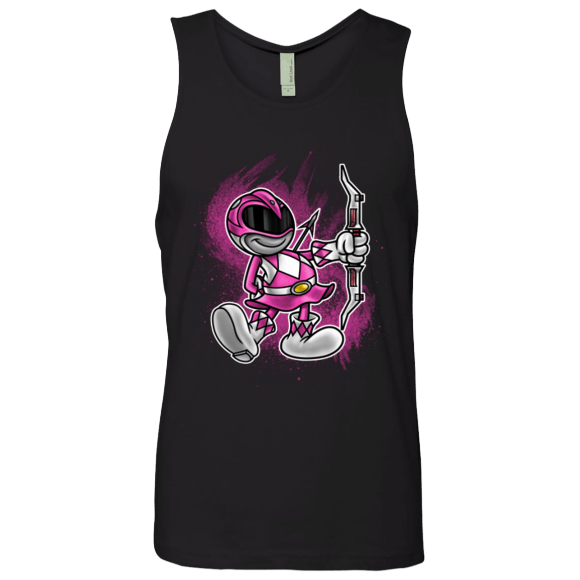 T-Shirts Black / Small Pink Ranger Artwork Men's Premium Tank Top