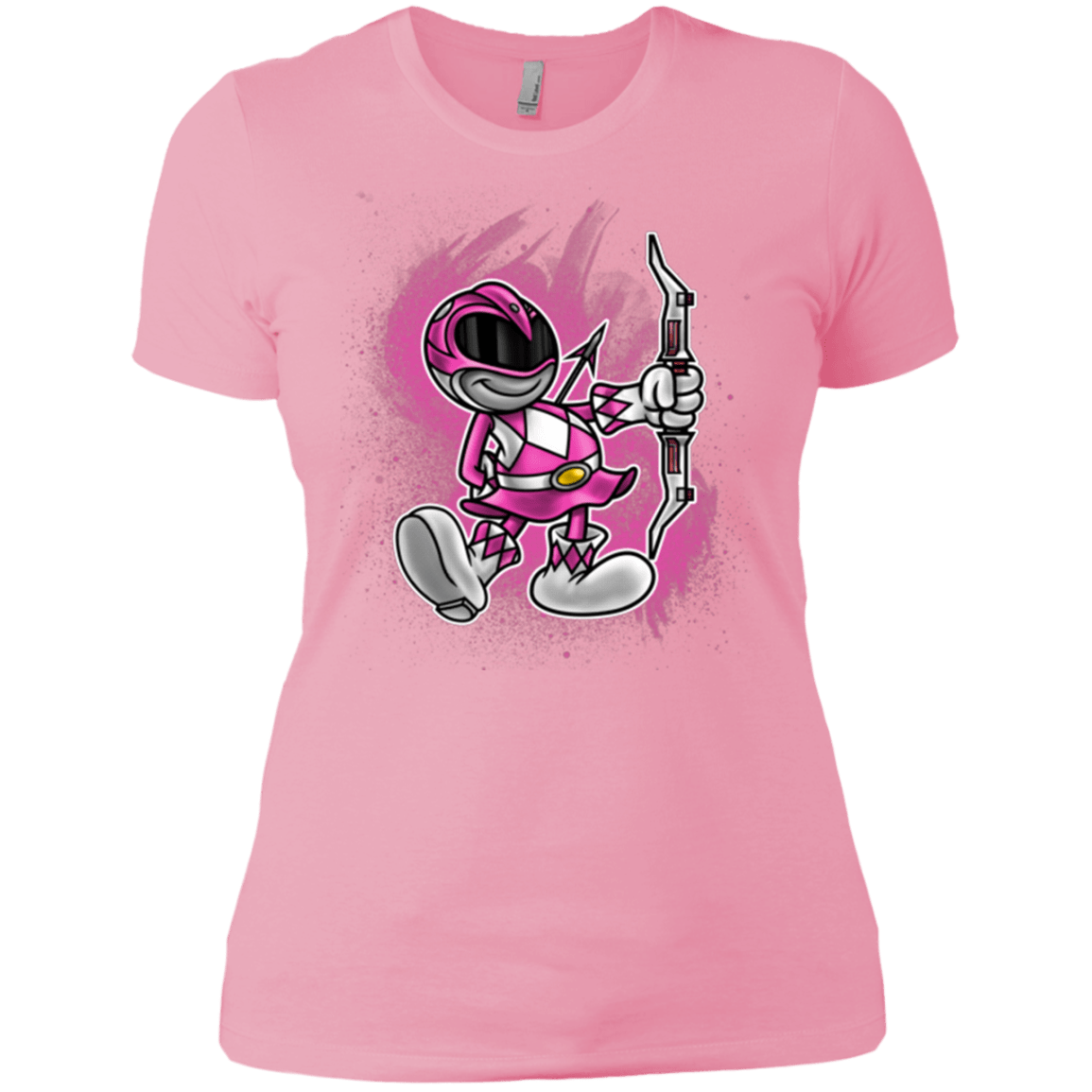T-Shirts Light Pink / X-Small Pink Ranger Artwork Women's Premium T-Shirt