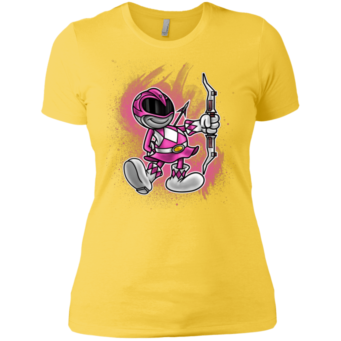 T-Shirts Vibrant Yellow / X-Small Pink Ranger Artwork Women's Premium T-Shirt