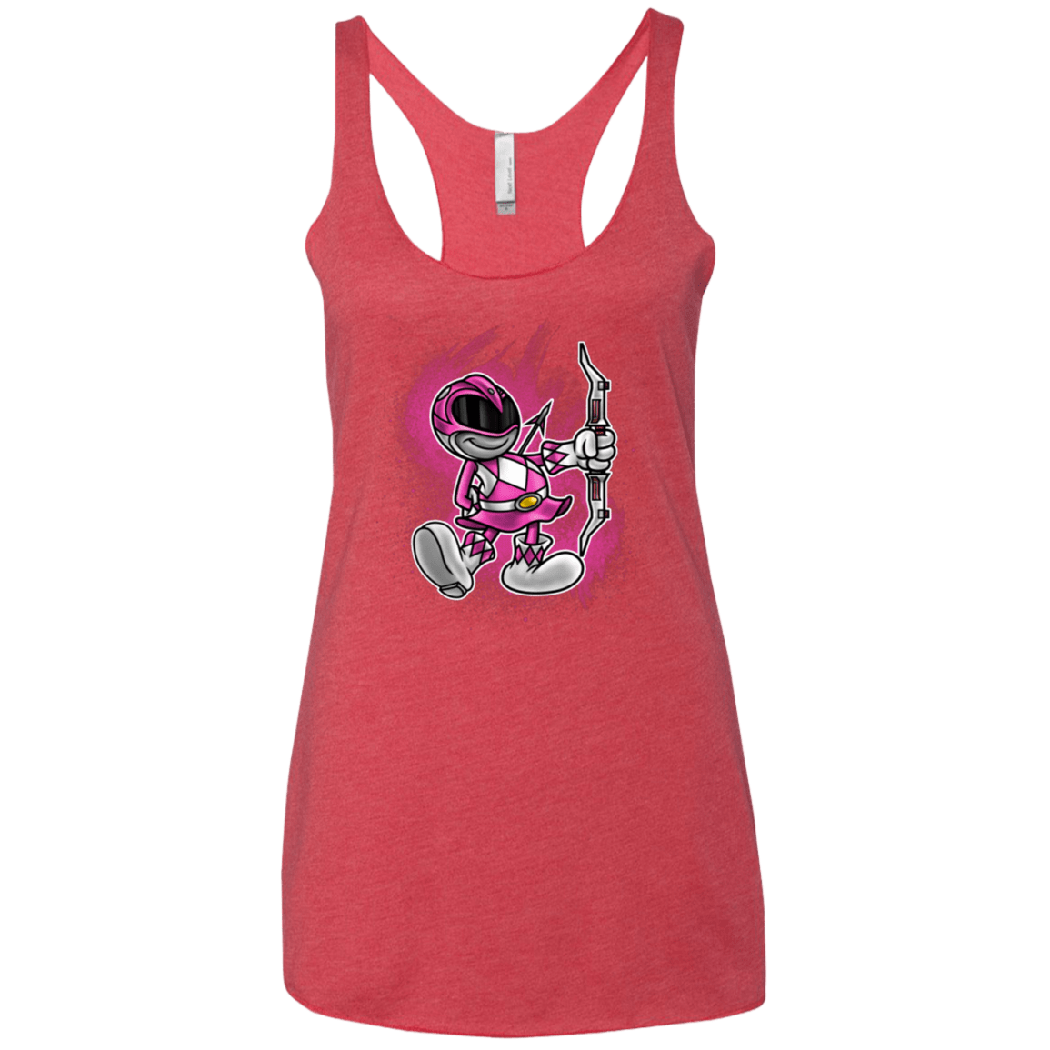 T-Shirts Vintage Red / X-Small Pink Ranger Artwork Women's Triblend Racerback Tank