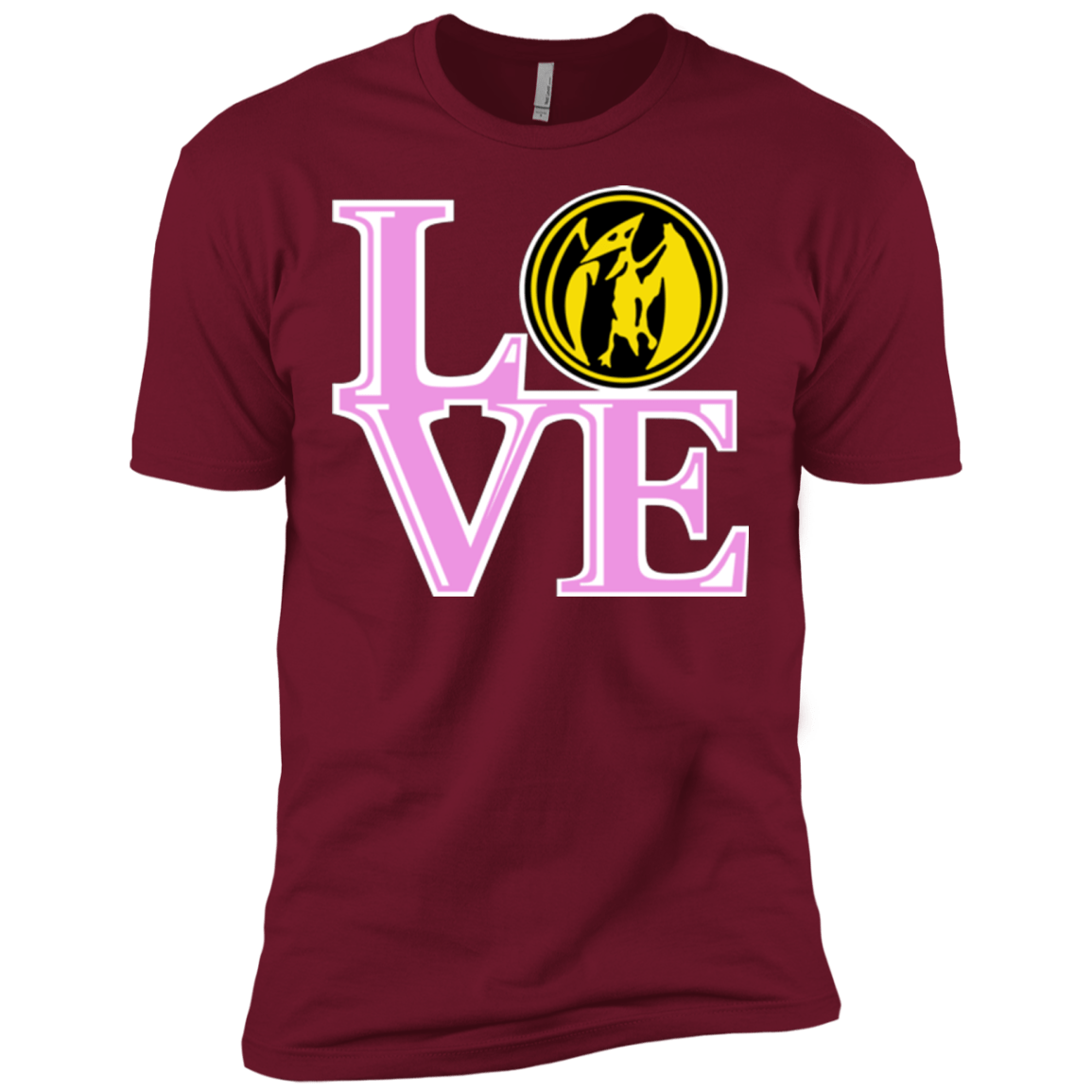T-Shirts Cardinal / X-Small Pink Ranger LOVE Men's Premium T-Shirt