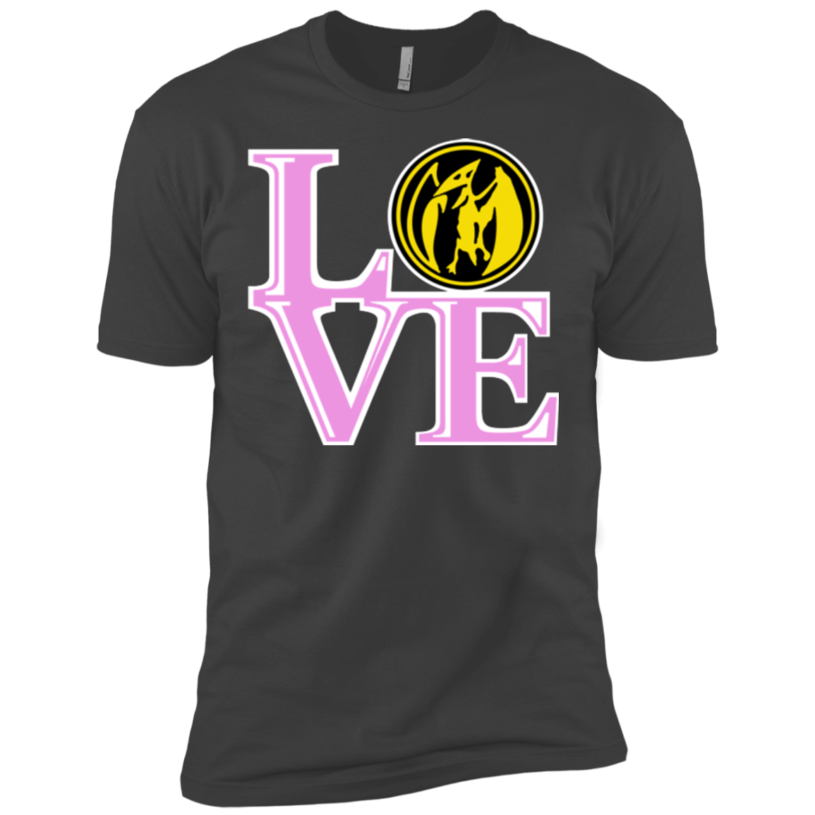 T-Shirts Heavy Metal / X-Small Pink Ranger LOVE Men's Premium T-Shirt