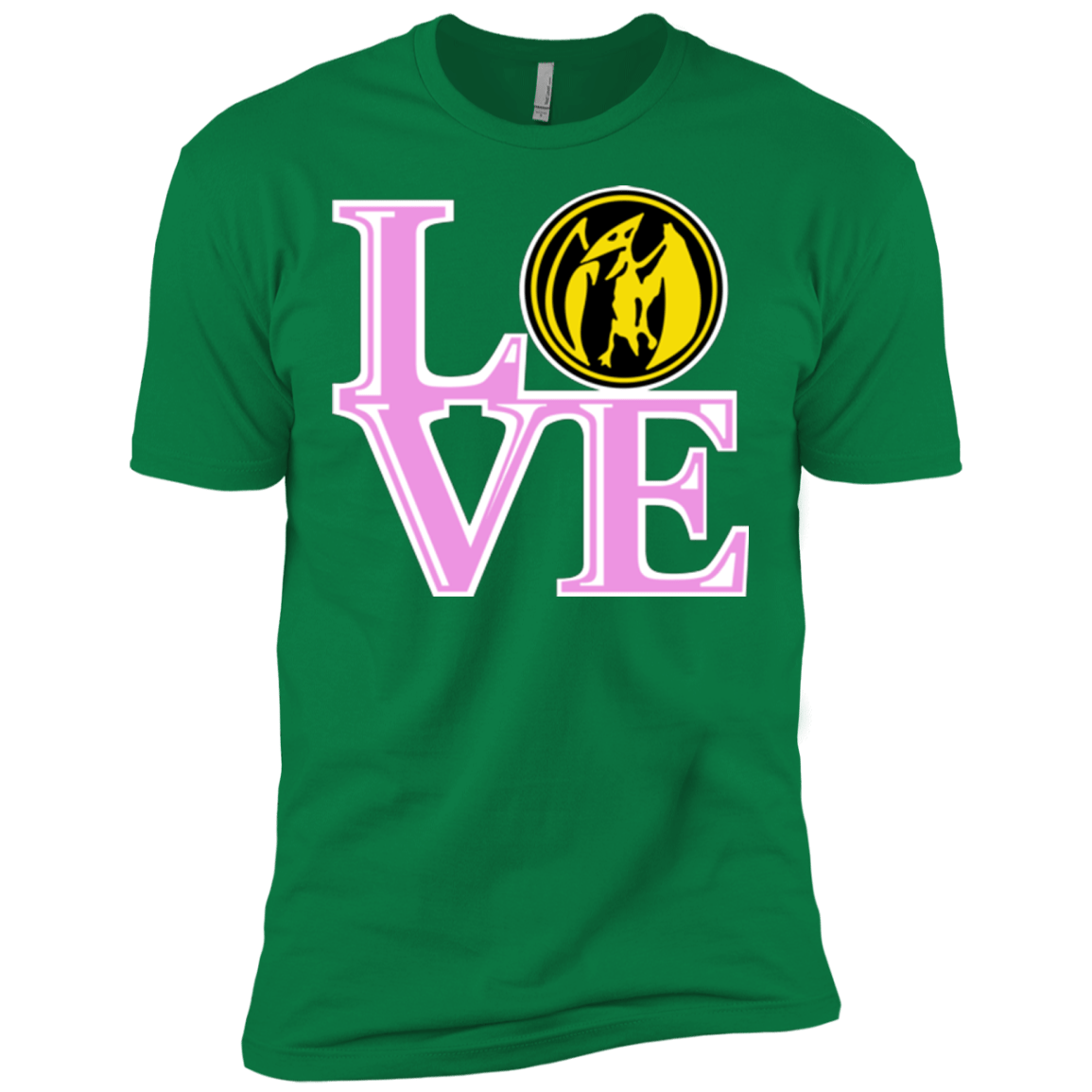 T-Shirts Kelly Green / X-Small Pink Ranger LOVE Men's Premium T-Shirt