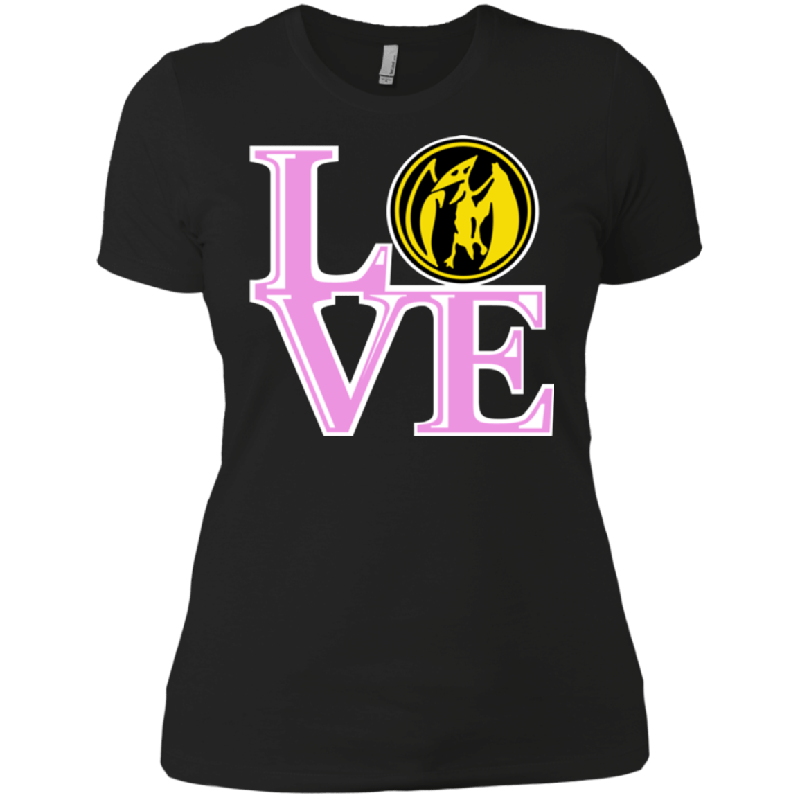 T-Shirts Black / X-Small Pink Ranger LOVE Women's Premium T-Shirt