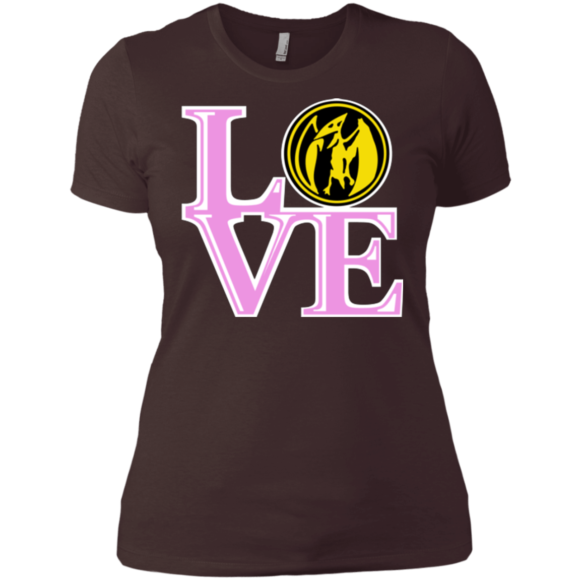T-Shirts Dark Chocolate / X-Small Pink Ranger LOVE Women's Premium T-Shirt