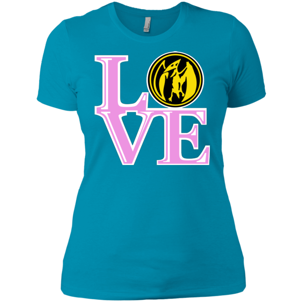 T-Shirts Turquoise / X-Small Pink Ranger LOVE Women's Premium T-Shirt
