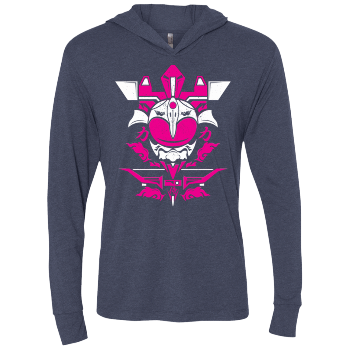 T-Shirts Vintage Navy / X-Small Pink Ranger Triblend Long Sleeve Hoodie Tee