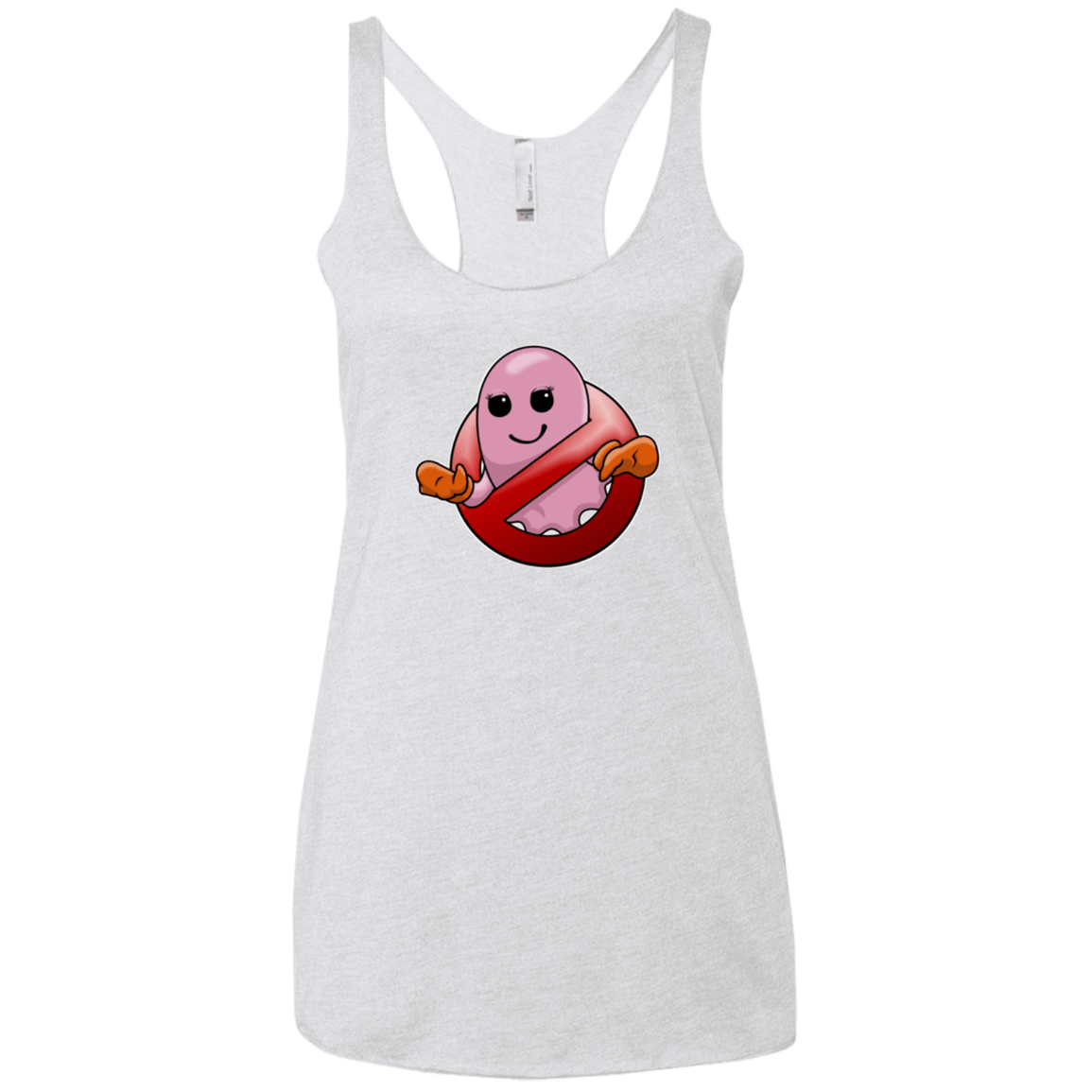 T-Shirts Heather White / X-Small Pinky Buster Women's Triblend Racerback Tank